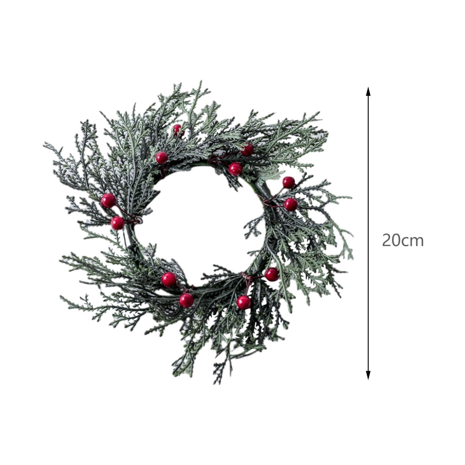 Christmas Candle  Artificial Wreath Christmas Garland Candle Wreath for Living Room Fireplace Lantern Home Decor