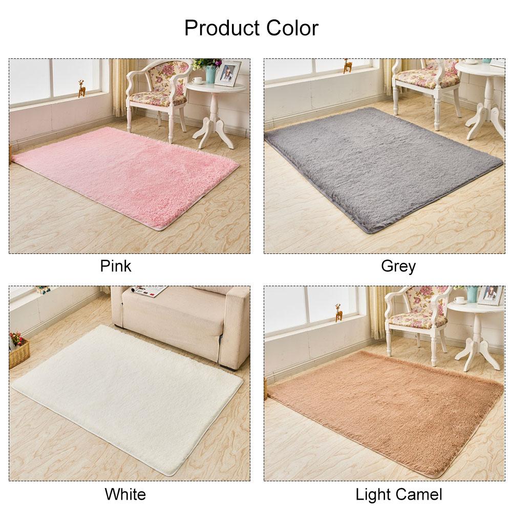 Tấm thảm trải sàn siêu mềm mịn hình chữ nhật, thiết kế đáy chống trượt, trang trí nội thất hoàn hảo