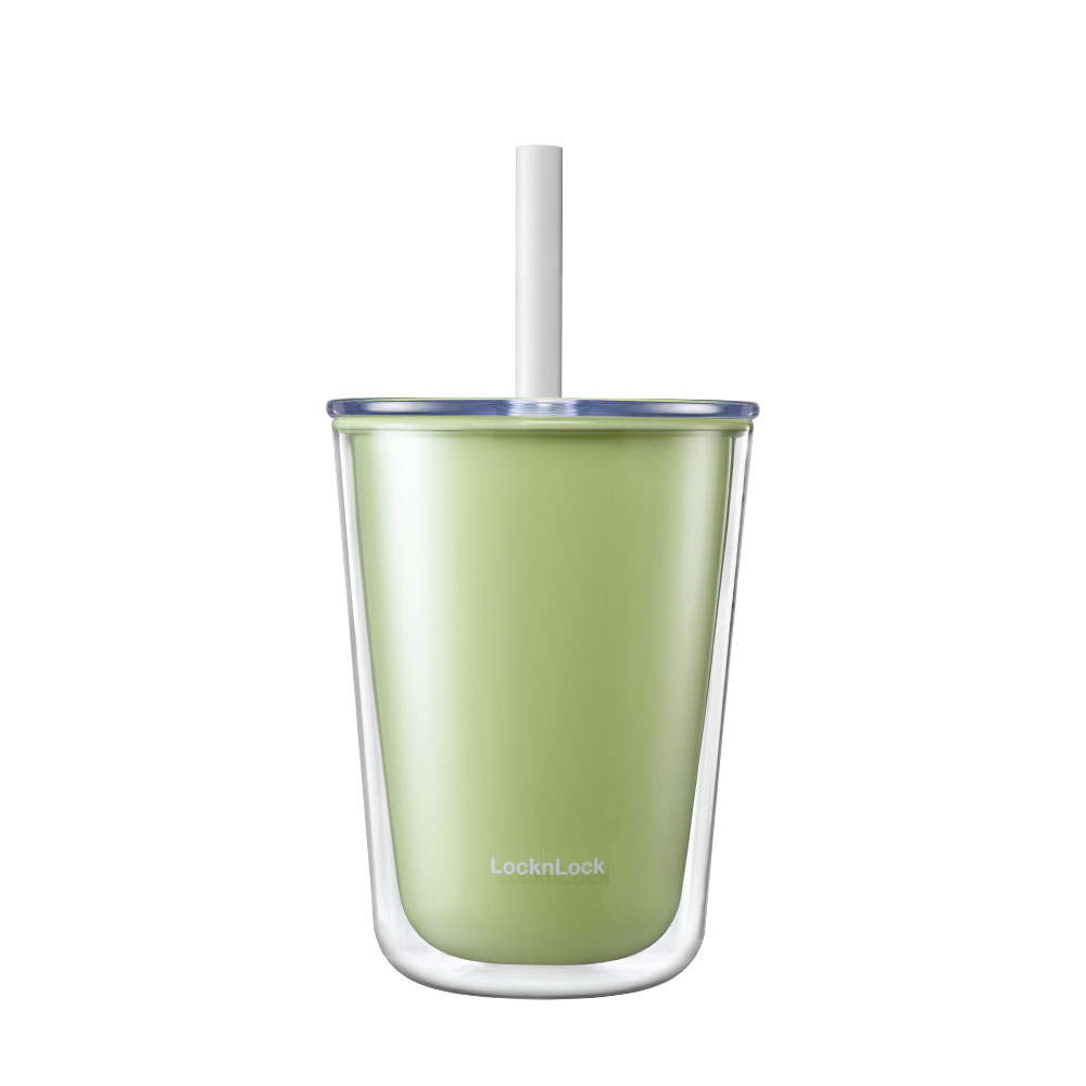 Ly nhựa 2 lớp Bubble Tea Cold Cup LocknLock HAP529 - Kèm ống hút - Dung tích 720ml