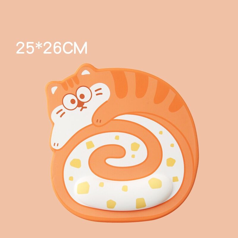 Miếng Lót Chuột Kê Tay Bàn Phím Mèo Cuộn Chó Corgi Đệm Cổ Tay Mousepad 3D Chống Mỏi, Chai Tay Art house_ Hàng chính hãng