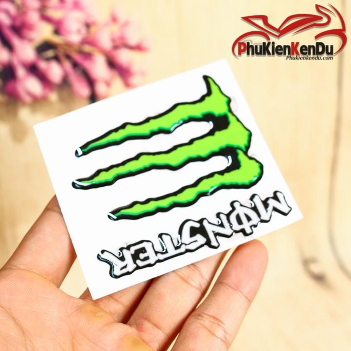 TEM NỔI CHỮ MONSTER 1 CẶP LOẠI NHỎ