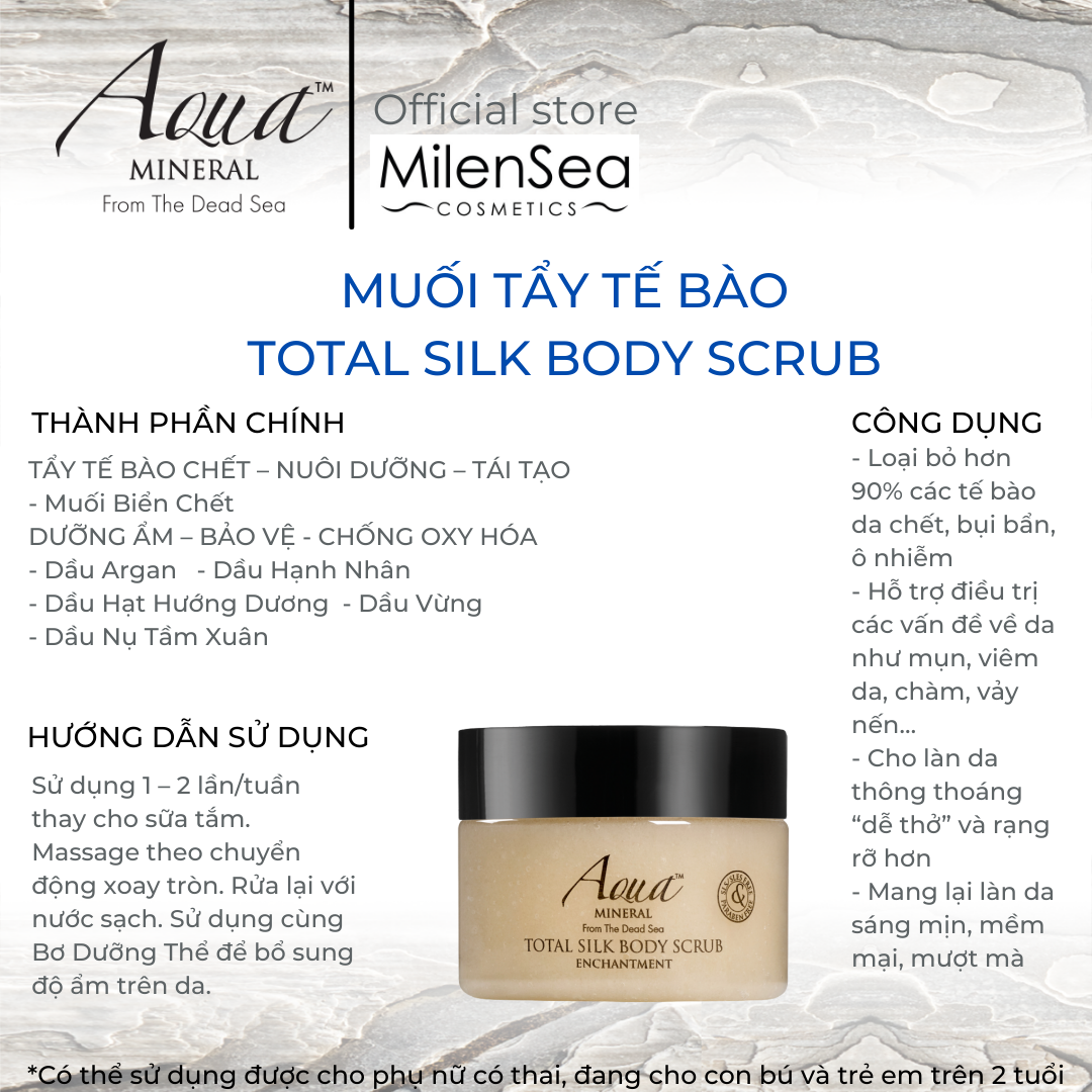 Muối tẩy tế bào chết Aqua Mineral Total silk body scrub enchantment