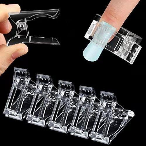 Hệ thống móng 120 phần cho móng tay sai, phần mở rộng màu poly-gel với 1 khu vực bàn chải đa giác hai mặt và clip đỉnh 10 phần