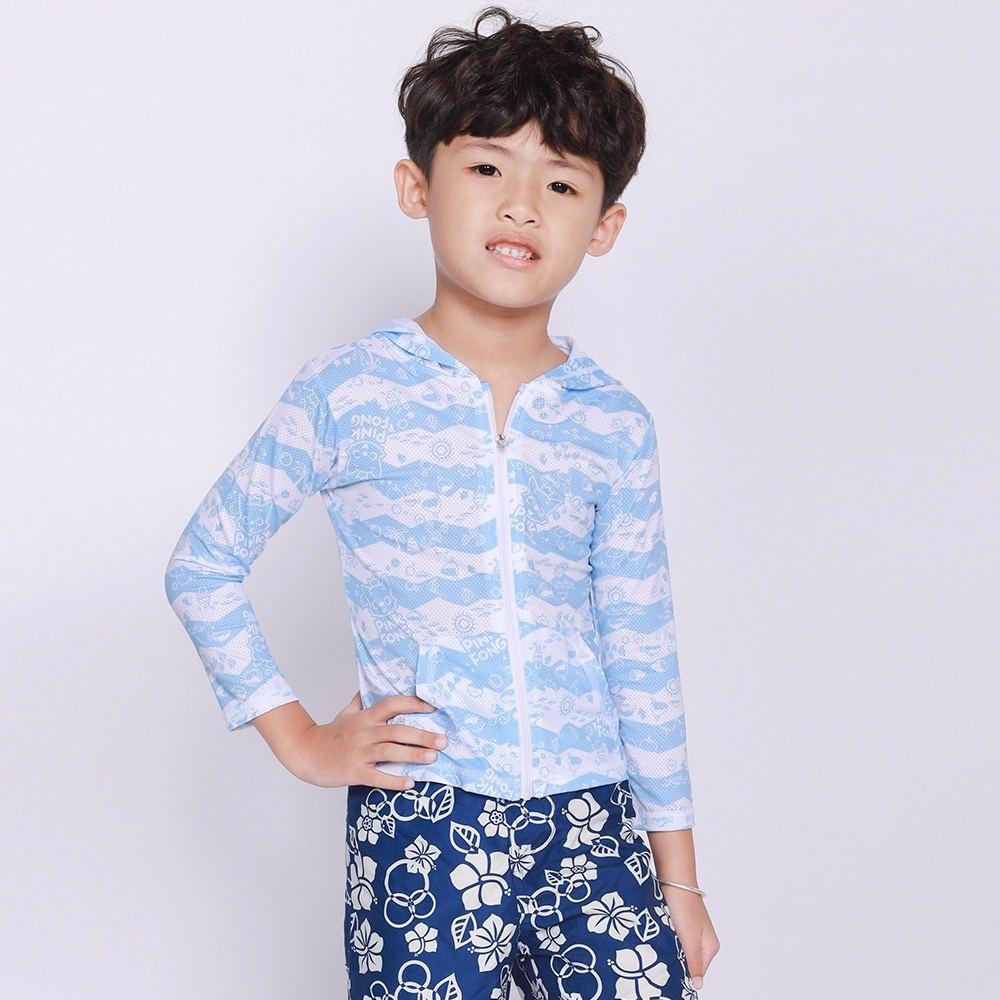 Áo khoác đi biển Kids Sobie Zipper Blue PinkFong