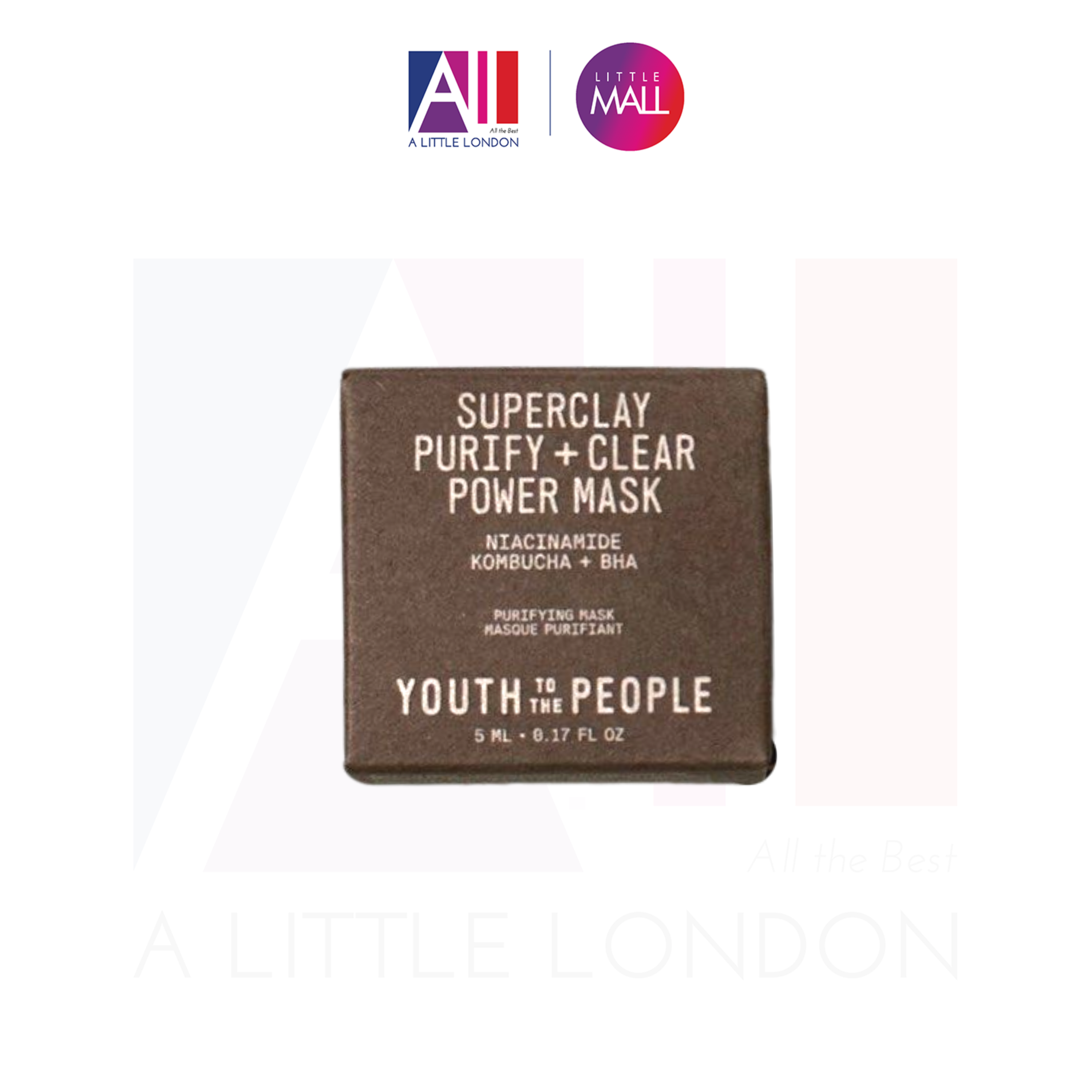 Mặt nạ đất sét sạch sâu Youth To The People Superclay Purify + Clear Power Mask 5ml