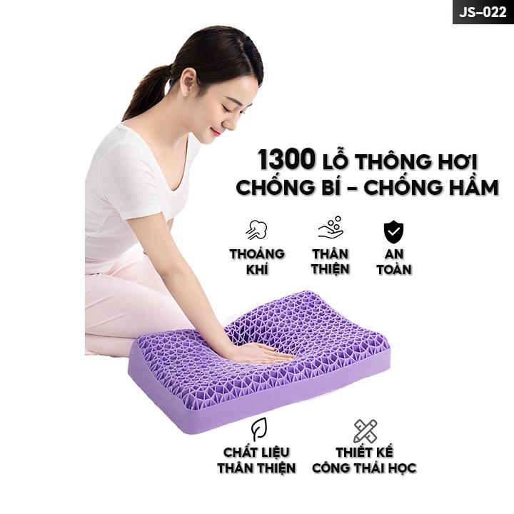 Gối Đầu Silicon Cao Su Non Cải Thiện Tình Trạng Mỏi Cổ Vai Gáy Kiến Tạo Giấc Ngủ Sâu Và Ngủ Ngon JS-022