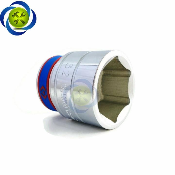 Tuýp 32mm loại 3/4 Kingtony 633532M loại ngắn 6 cạnh màu trắng