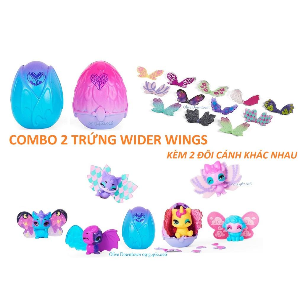 ️ COMBO 2 Trứng Hatchimals Wider Wings KHÁC NHAU kèm Cánh thiên thần đáng yêu - Đồ chơi Hatchimals