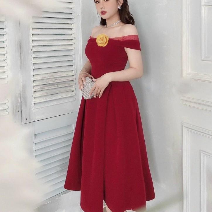 Đầm Dài Đi Tiệc LABELLE Màu Đỏ TKCC145