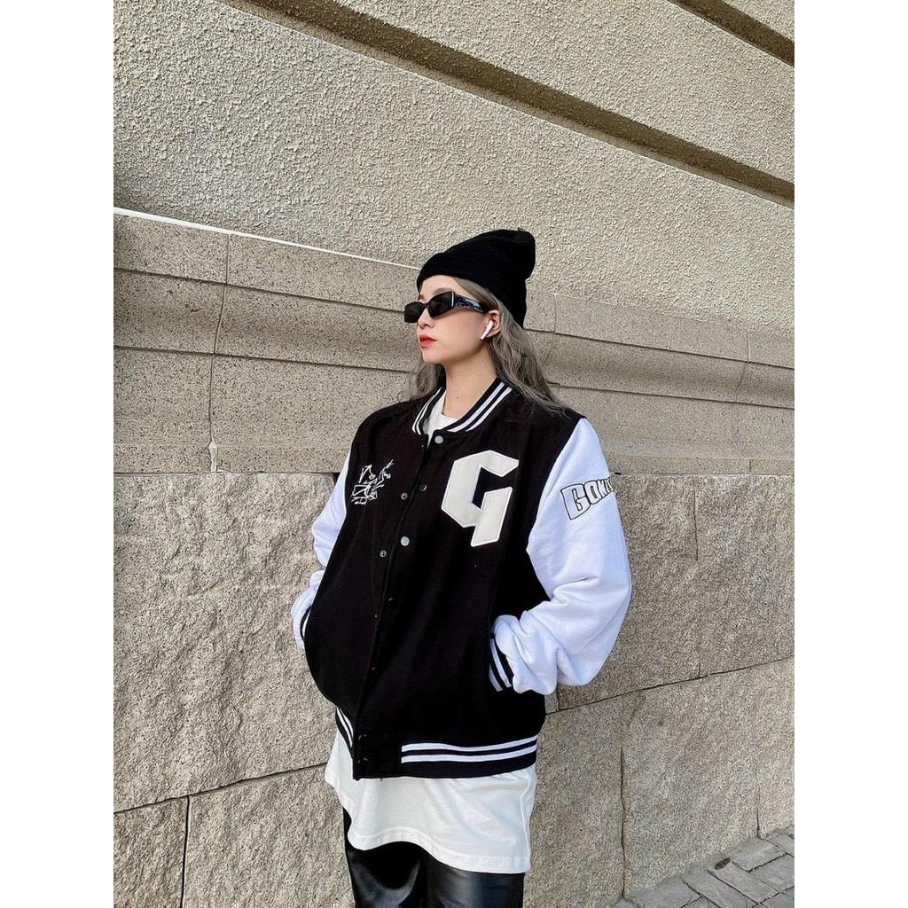 Áo khoác bomber dù GONG Unisex ulzzang nam nữ 2 lớp Jacket Bomber