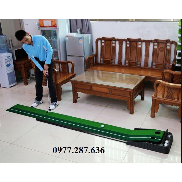 Thảm tập golf Putter trong nhà ngoài trời di động chất liệu nhựa cao cấp TT002