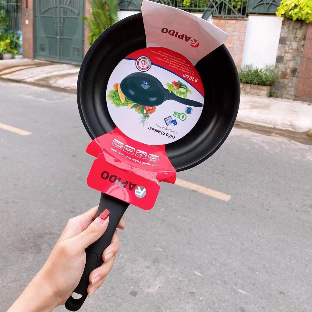 Chảo chống dính đáy từ Rapdio - 3 lớp chống dính Teflon siêu bền, dùng được cho mọi loại bếp