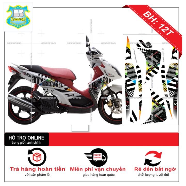 Tem rời dành cho NOUVO 4 LX MẪU ZIN THÁI DÁN XE TRẮNG