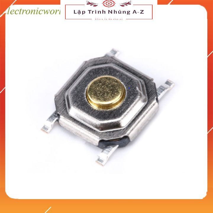 [Lập Trình Nhúng A-Z][53] Nút Nhấn 4x4mm Cao 1.5mm 4 Chân Đầu Đồng Chống Nước (10 Chiếc)