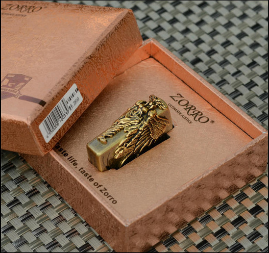 Vỏ Hột Quẹt Bật Lửa Xăng Đá Zorro Z8516 Hình Nữ Thần Amazon Cao Cấp