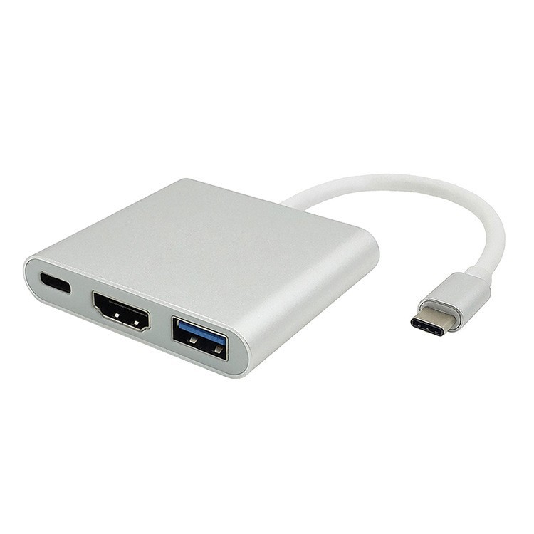 Bộ chuyển Type C ra HDMI + USB 3.0 + Type C