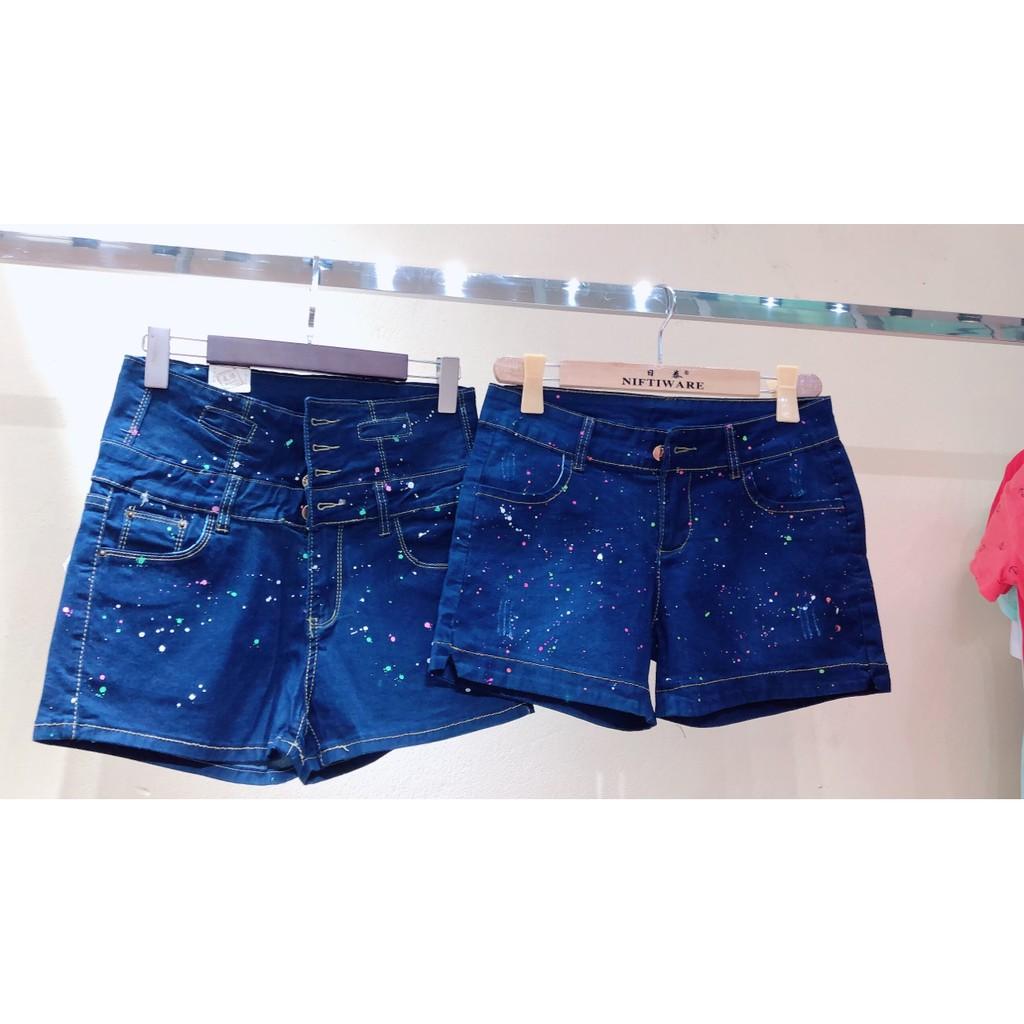 &lt;HÀNG HÓT&gt; Quần short bò gân trơn unisex