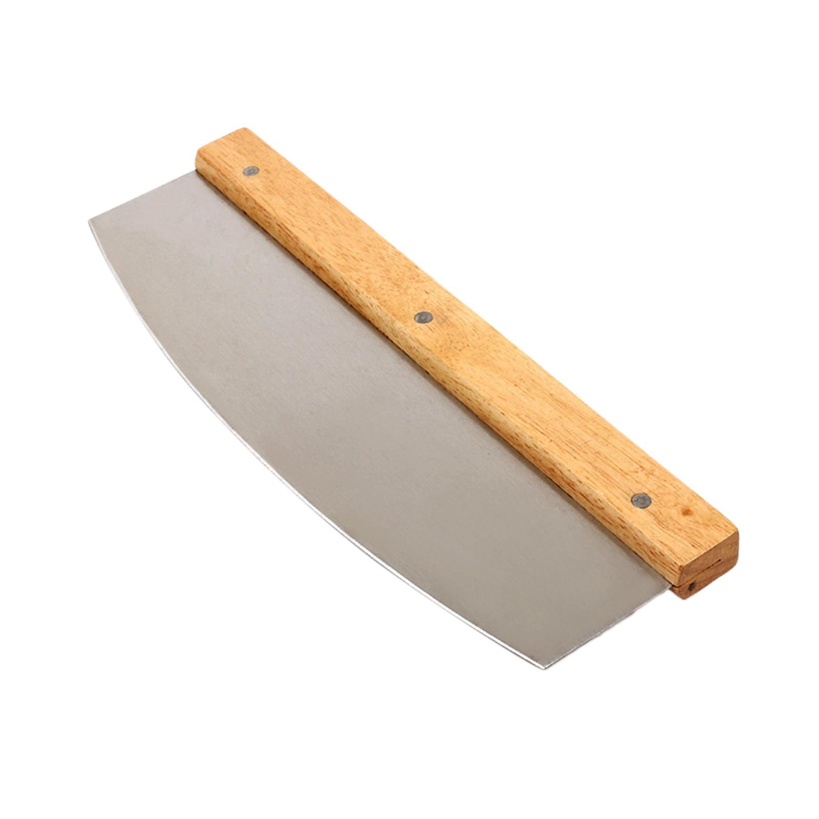 Pizza Cutter with Wooden Handles Cheese Pastry Slicer Pizza  Cutter