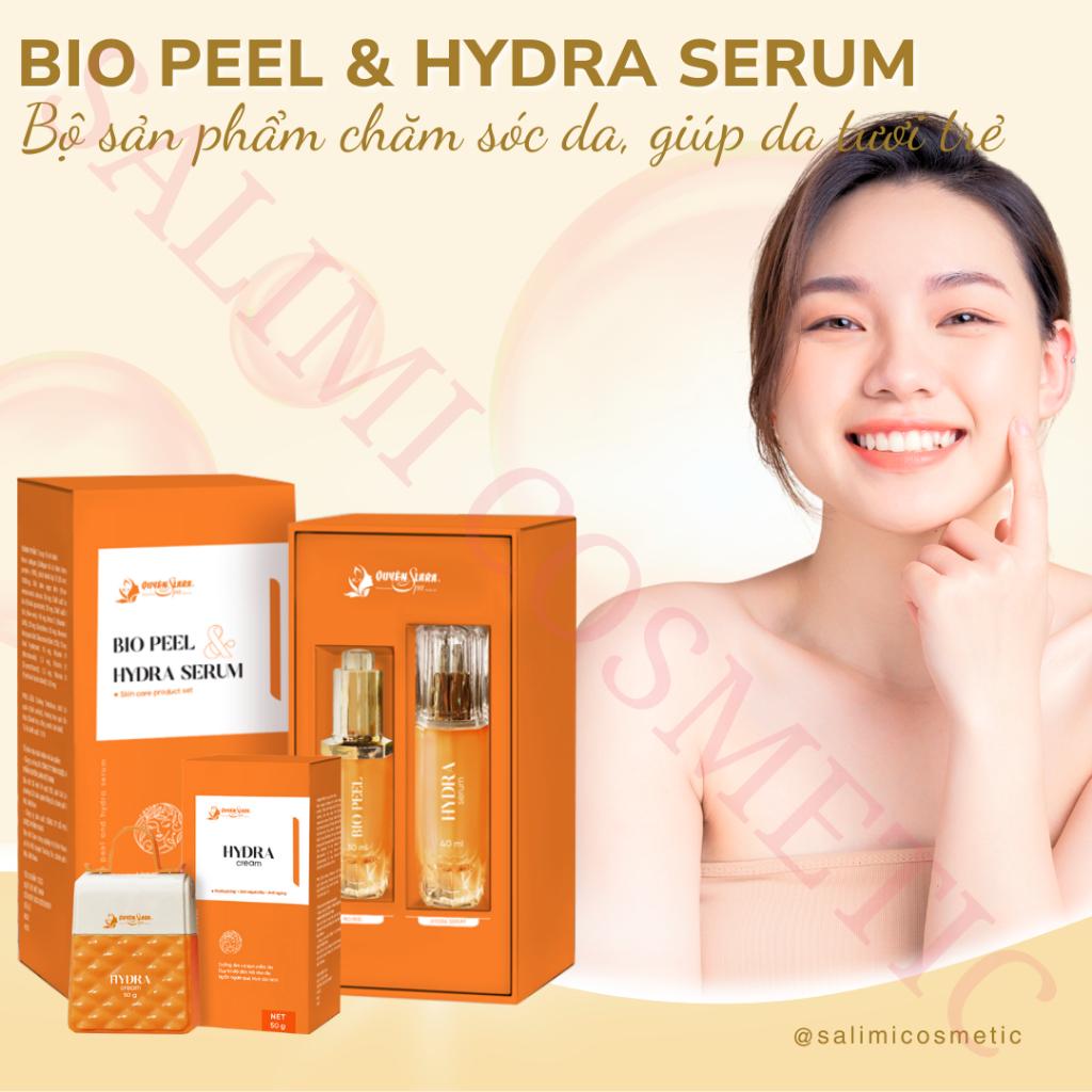 Bộ Sản Phẩm Chăm Sóc Da BIO PEEL &amp; HYDRA SERUM Quyên Lara - Làm Mờ Các Vết Thâm, Sạm, Nám, Sáng Da
