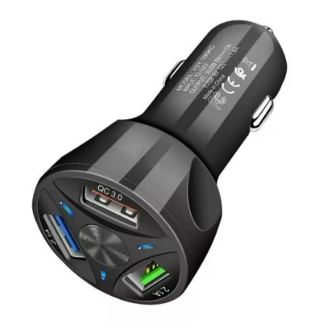 CÂY TẨU SẠC ĐIỆN THOAI 3 CỔNG TRÊN XE HƠI ÔTÔ MẪU MỚI CHẤT LƯỢNG