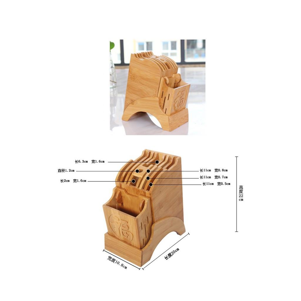 Giá Để Dao Đũa Thìa Mẫu Tài Lộc Bằng Gỗ Tre Hiện Đại, Sang Trọng.