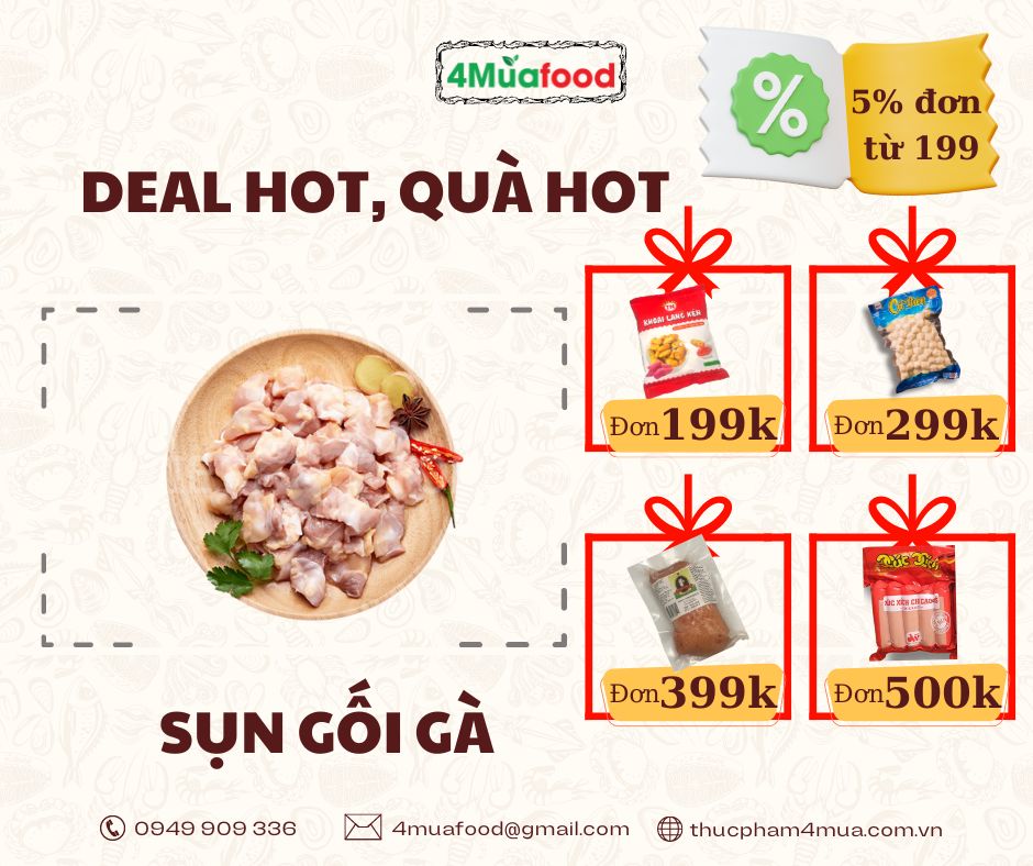 [Chỉ giao HN] - Sụn Gối Gà - Túi 1Kg