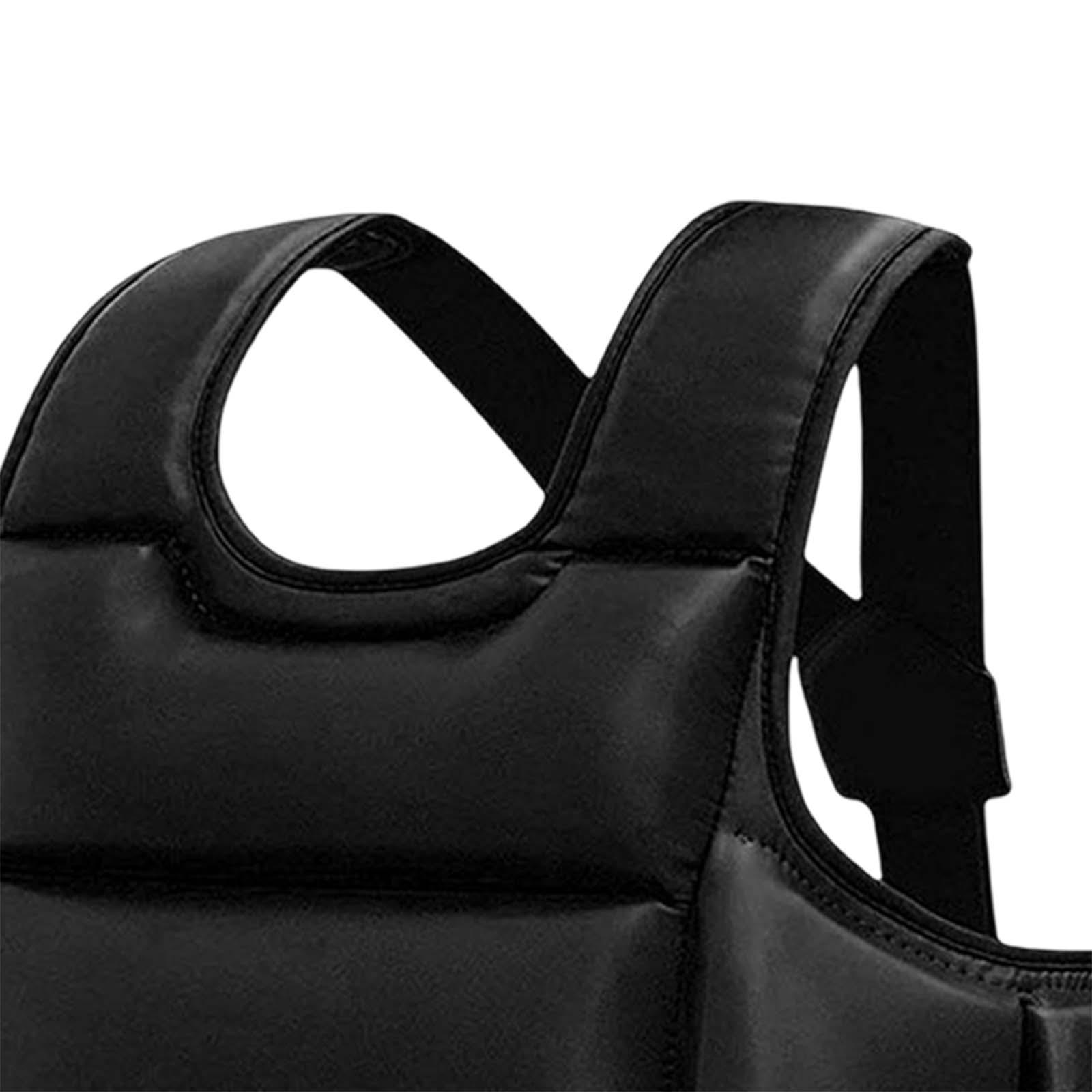 Taekwondo bảo vệ áo vest sườn khiên áo giáp bảo vệ MMA karate bảo vệ ngực cho Muay Thai nặng Kickboxing Sanda Color: Black M