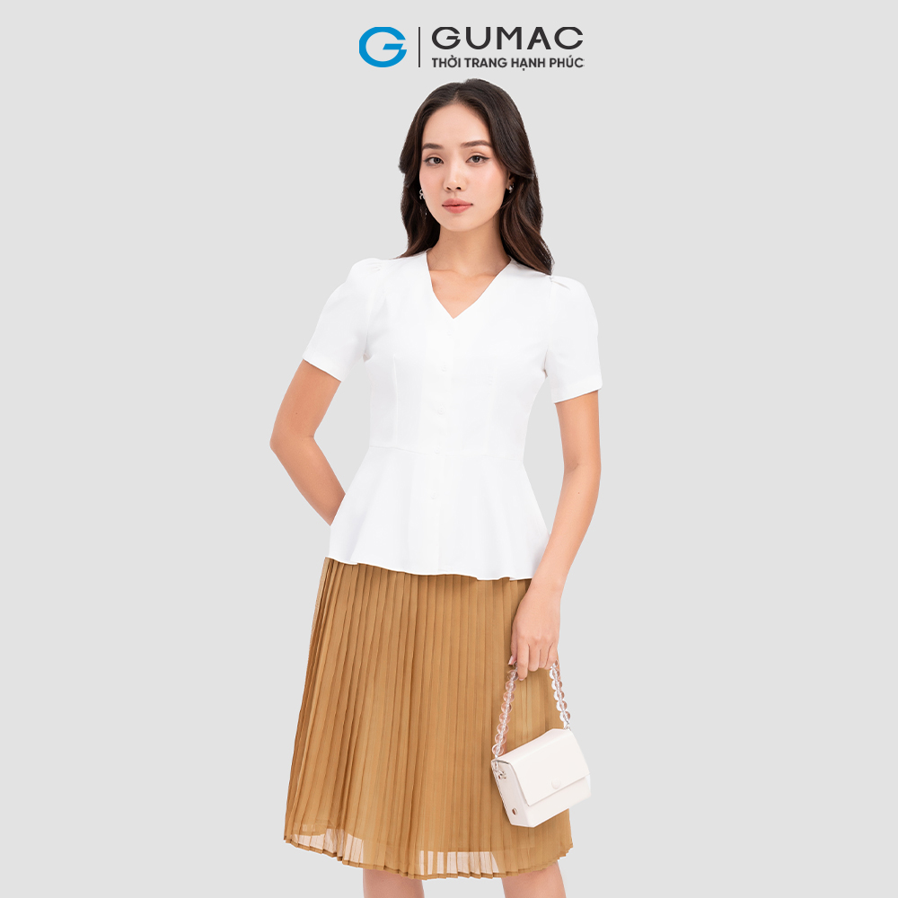 Áo peplum nẹp cài nút GUMAC LA1011