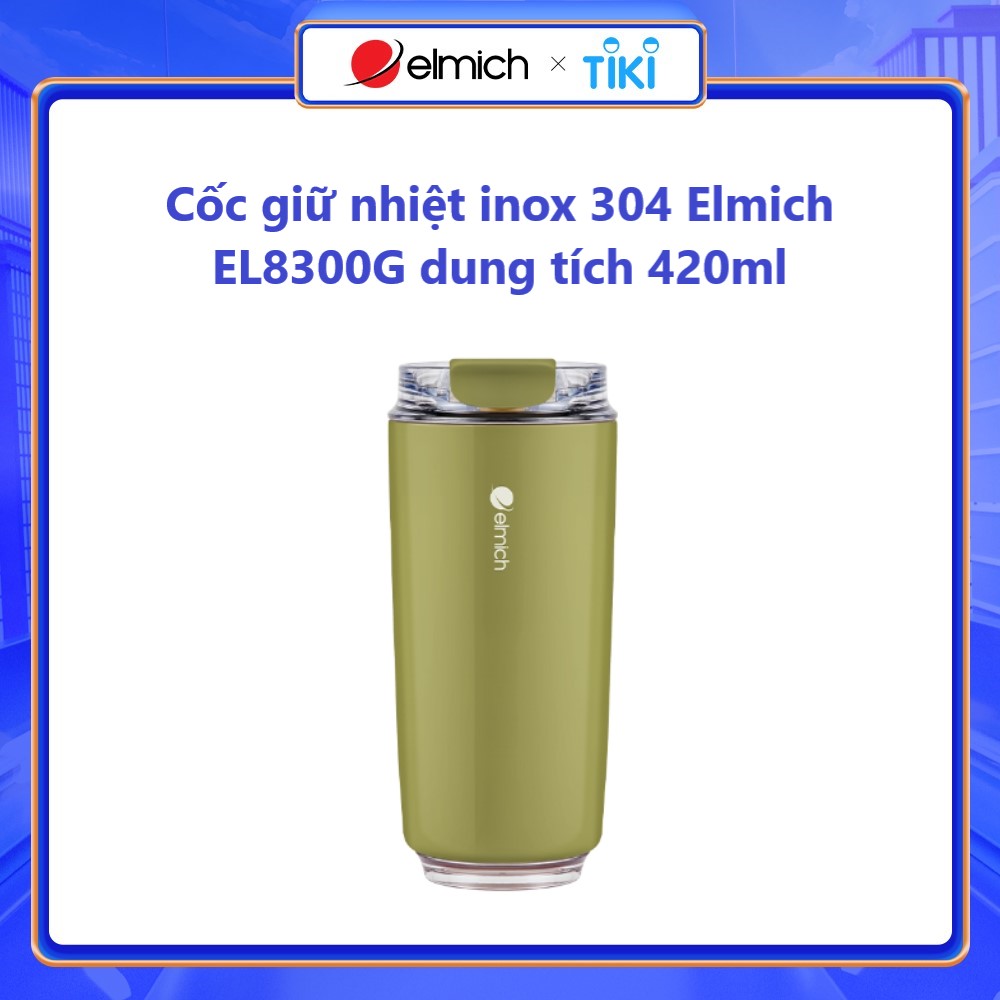 Cốc giữ nhiệt inox 304 Elmich EL8300G dung tích 420ml