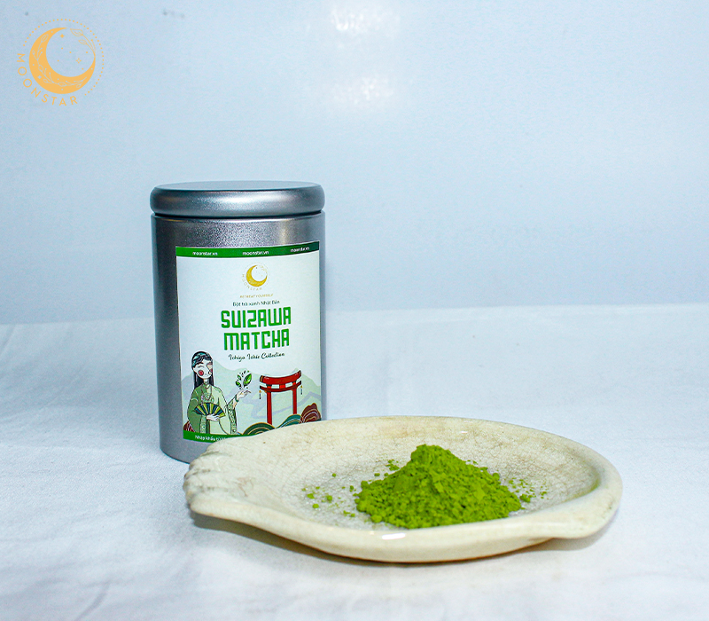 Hộp Trà Bột Matcha Nhật Bản Suizawa Matcha Moonstar Nguyên Chất Nhập Khẩu