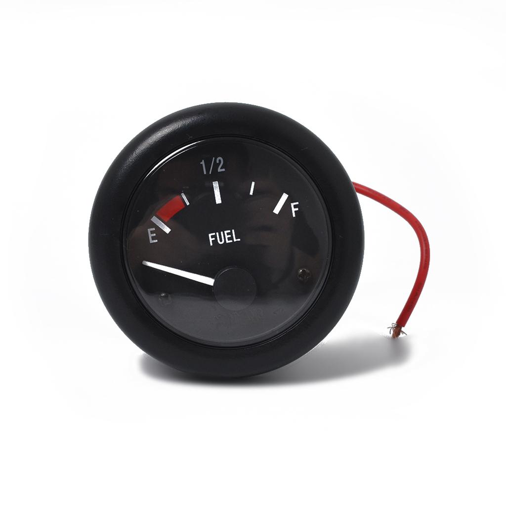 52mm Marine Fuel Gauge E-1/2-F Boat Fuel Level Indicator 12V 350mm Sensor
