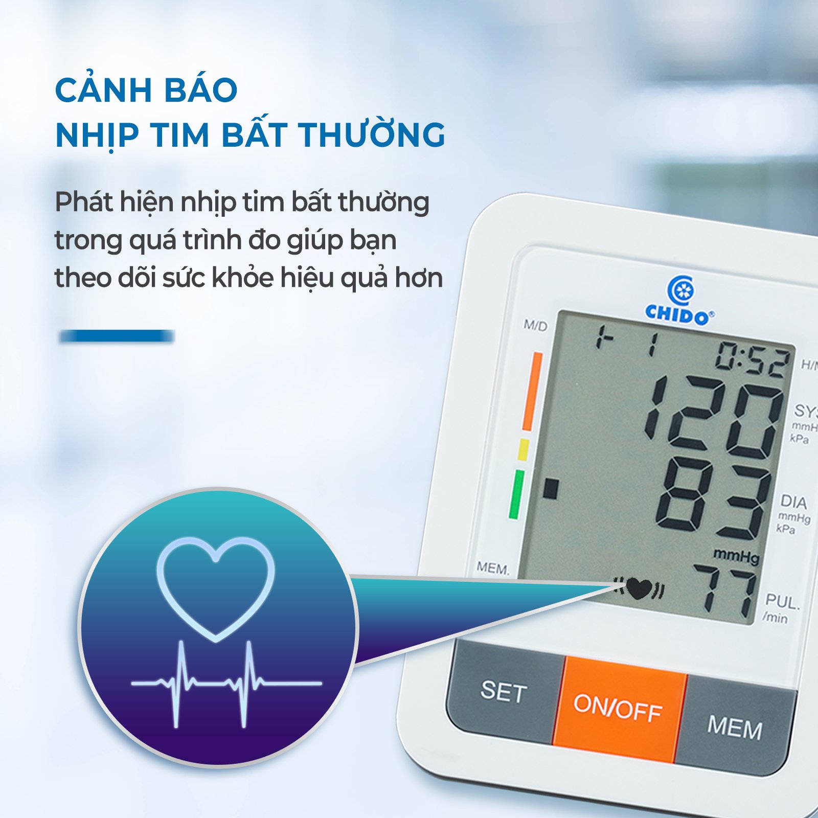 Máy Đo Huyết Áp Điện tử Bắp Tay Chido CHÍNH HÃNG Đo Nhịp Tim Công Nghệ Nhật Bản Phiên bản 2021