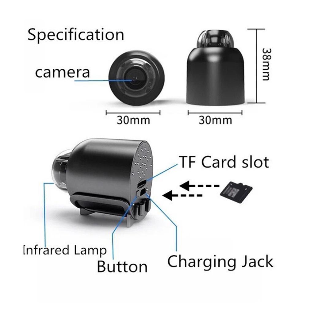 Camera Mini 1080P WiFi Có Thể Điều Khiển Từ Xa Tiện Dụng Cho Gia Đình / Văn Phòng- Hàng chính hãng