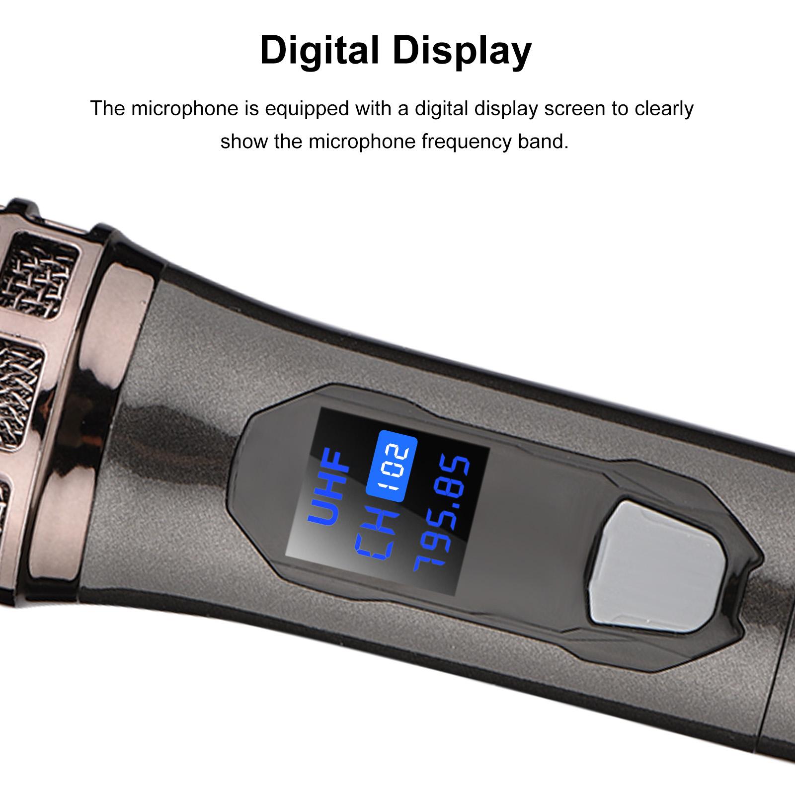 Hand-held UHF Wireless Microphone 6.35mm Receiver Anti-interference Wireless Microphone Conference Karaoke Microphone