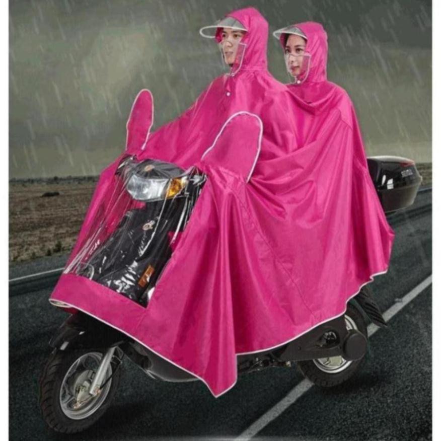 Áo mưa phản quang 2 đầu có kính che mặt dáng cánh dơi