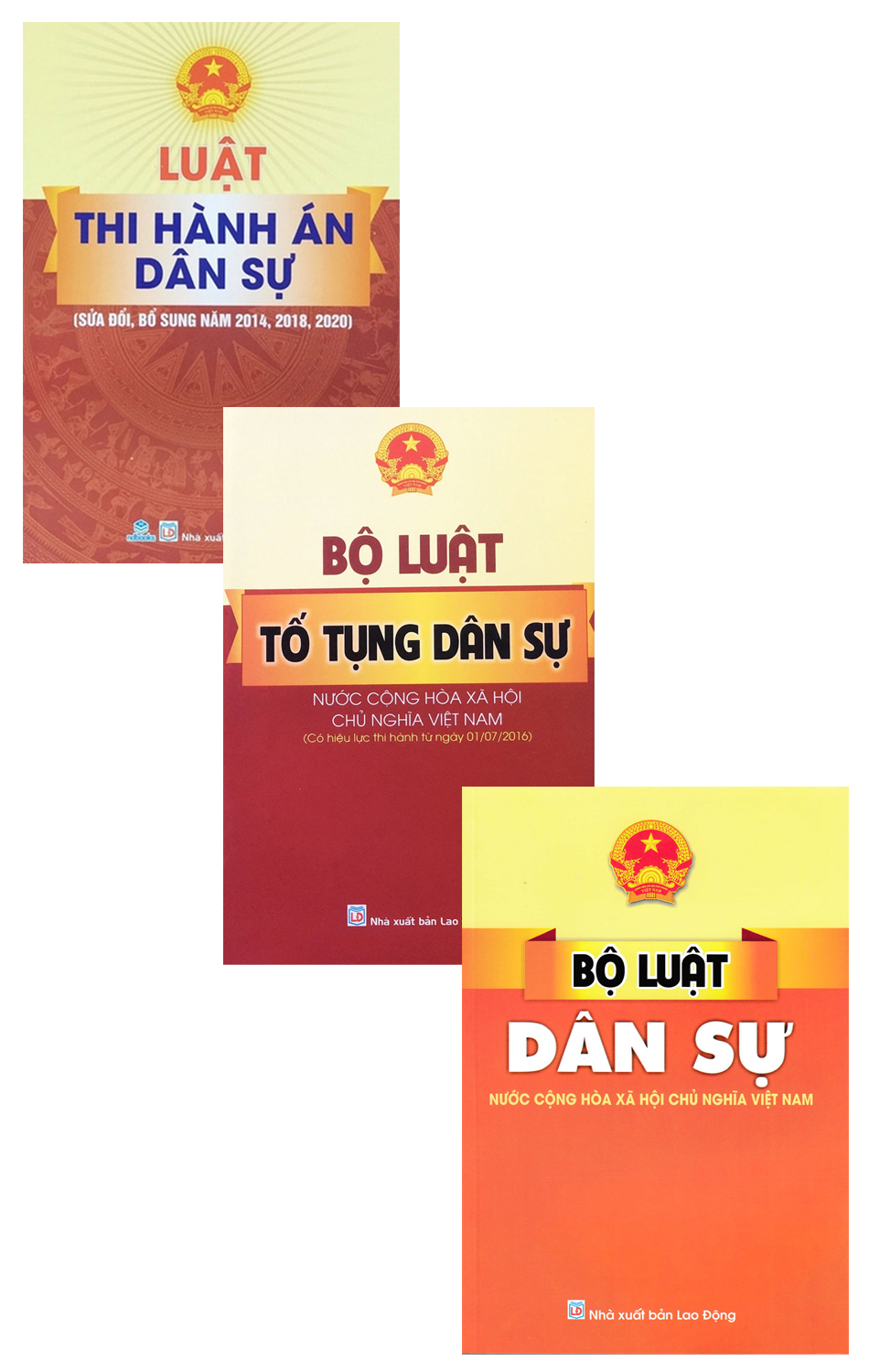 Combo Bộ Luật Dân Sự + Bộ Luật Tố Tụng Dân Sự + Luật Thi Hành Án Dân Sự (Bộ 3 Cuốn) _ND