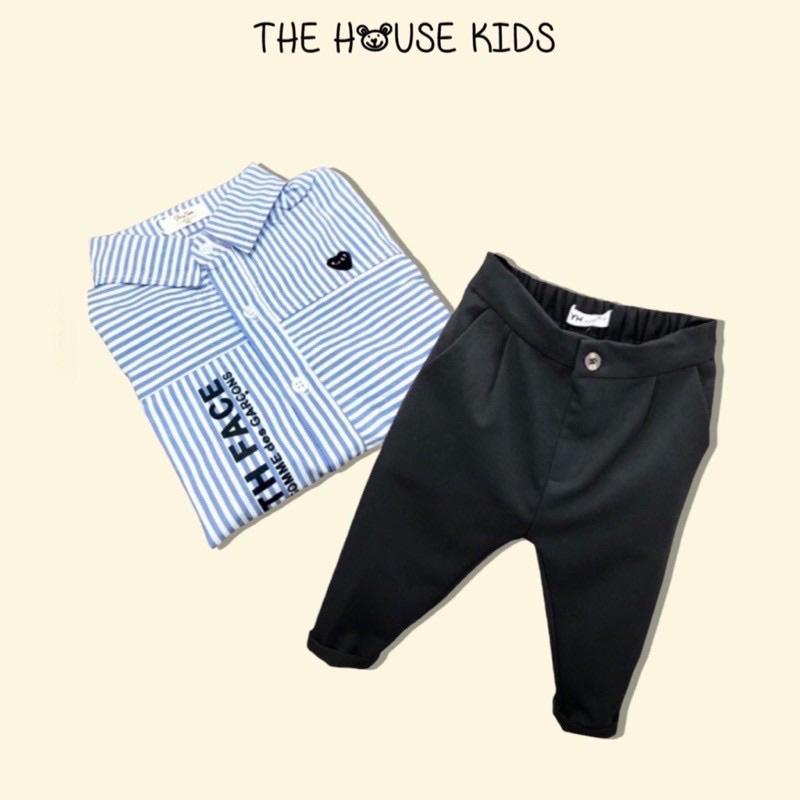 Quần Dài Cho Bé Trai Quần Kaki Trẻ Em Cao Cấp THE HOUSE KIDS Màu Đen