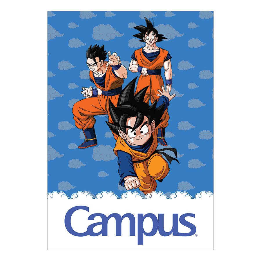 Lốc 10 Cuốn Vở 4 Ô Ly (2,5X2,5Mm) Campus Dragon Ball Z - Cool NB-BDBC80 - ĐL 100 (80 Trang) - Giao Mẫu Ngẫu Nhiên