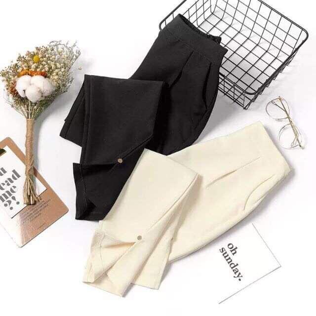 Quần tây baggy công sở xẻ gấu siêu hot