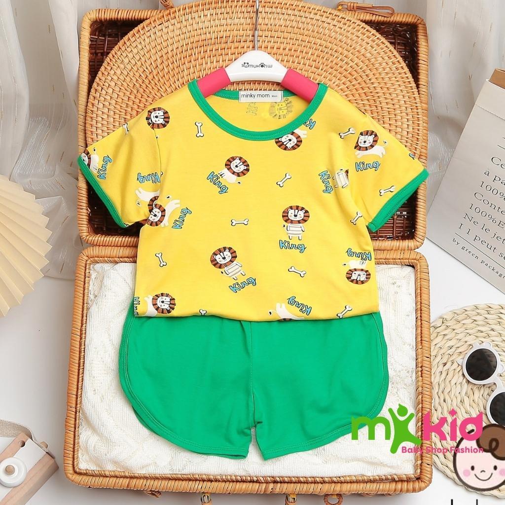 Bộ Minky Mom Cộc Tay Bộ Thun Lạnh Cộc Tay siêu mềm mịn mát cho bé trai bé gái với các họa tiết siêu dễ thương