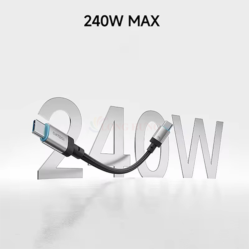 Cáp USB Type-C to Type-C Cuktech 6A 15cm 240W CTC615S - Hàng chính hãng