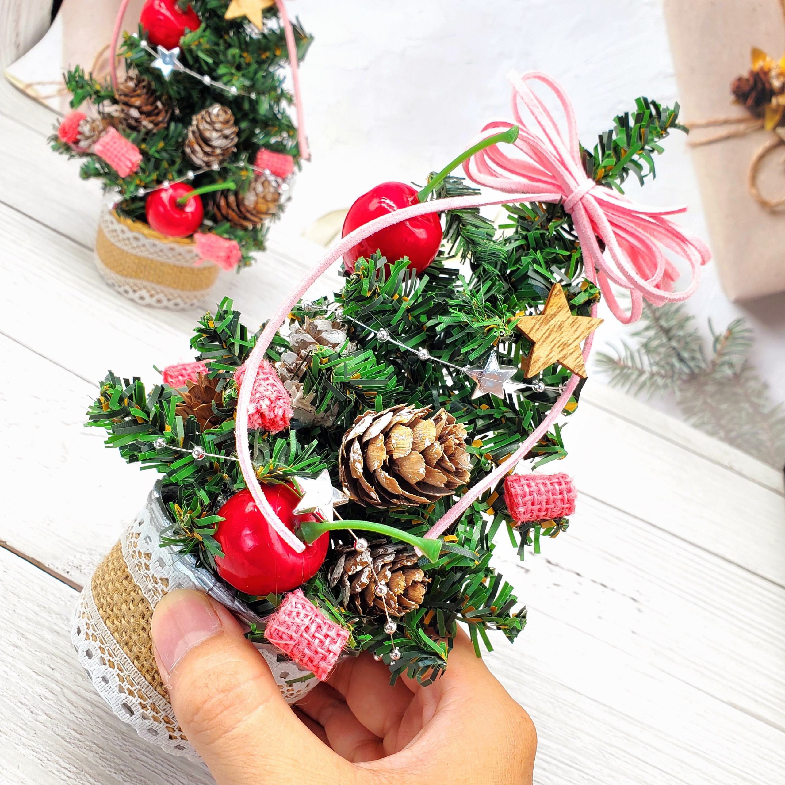 Cây Thông Nhí TNM06 Cây 20cm Trang Trí Giáng Sinh Cây Thông Noel