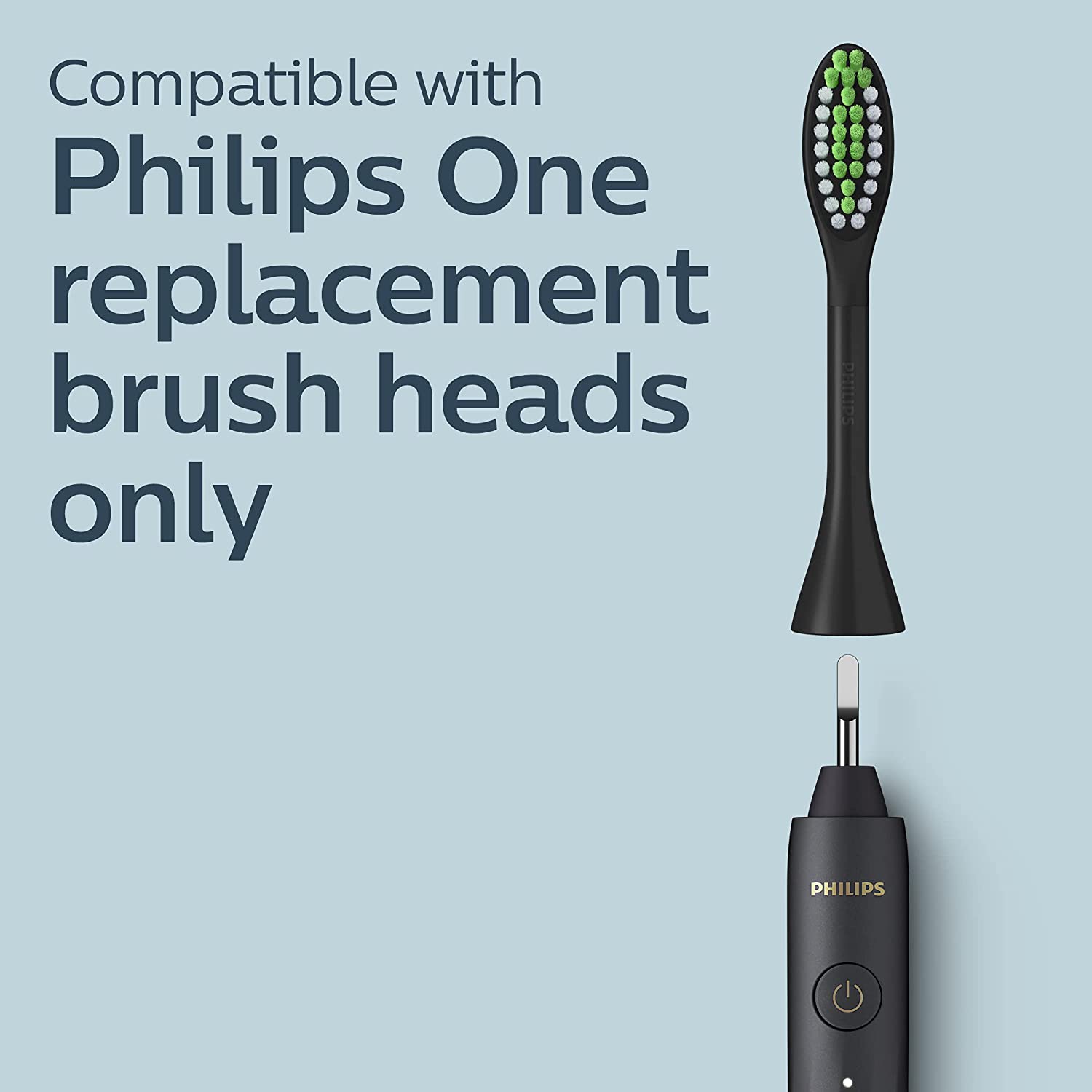 Bàn chải đánh răng có thể sạc lại Philips One by Sonicare, Shadow Black, HY1200 / 06
