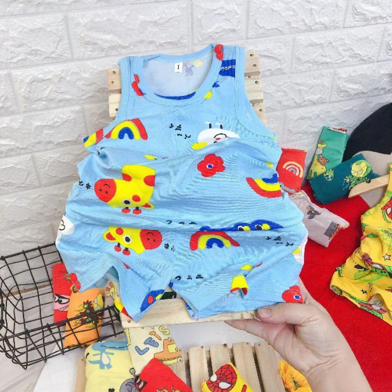 Bộ ba lỗ bé gái chất cotton co giãn 4c