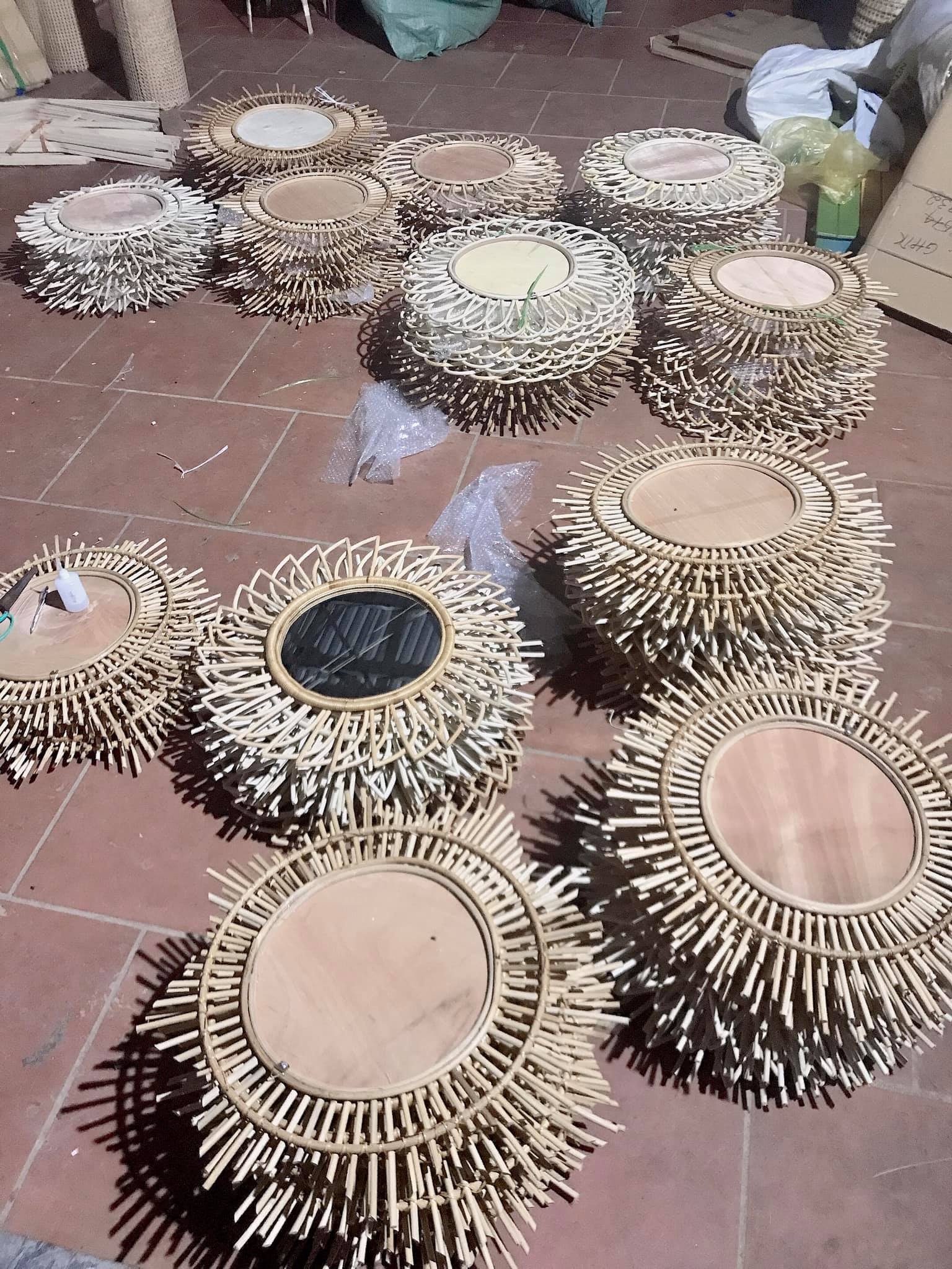 Gương Mây Tre Treo Tường Mặt Trời GMT04- Sản Phẩm Mây Tre Tự Nhiên, Trang Trí Nhà Cửa, Quán Cà Phê, Cửa Hàng Mới Lạ, Độc Đáo, Quà tặng Tân Gia