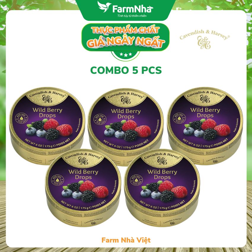 Kẹo Trái Cây Cavendish & Harvey Nhiều Hương Vị Ngon Tuyệt - Chiết xuất trái cây tự nhiên đến từ Đức