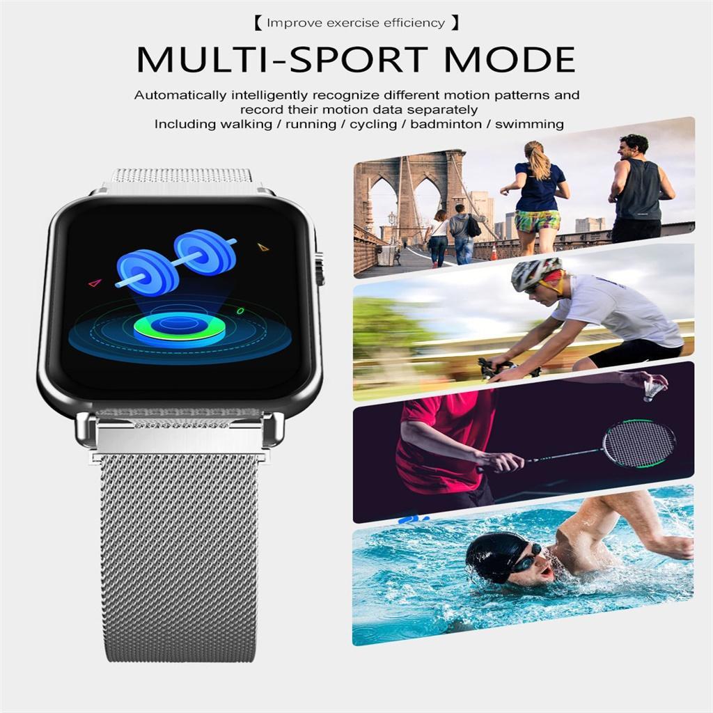 Fitness Smart Watch Bluetooth Activity Tracking Sports Watch with Heart Rate Monitor Blood Pressure Oxygen for Running Riding IP67 Waterproof