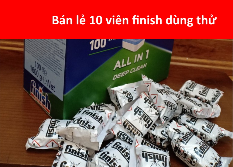 Combo muối rửa bát Finish 1,5kg+viên rửa bát Finish 120 viên+Nước làm bóng bát chén finish 800ml