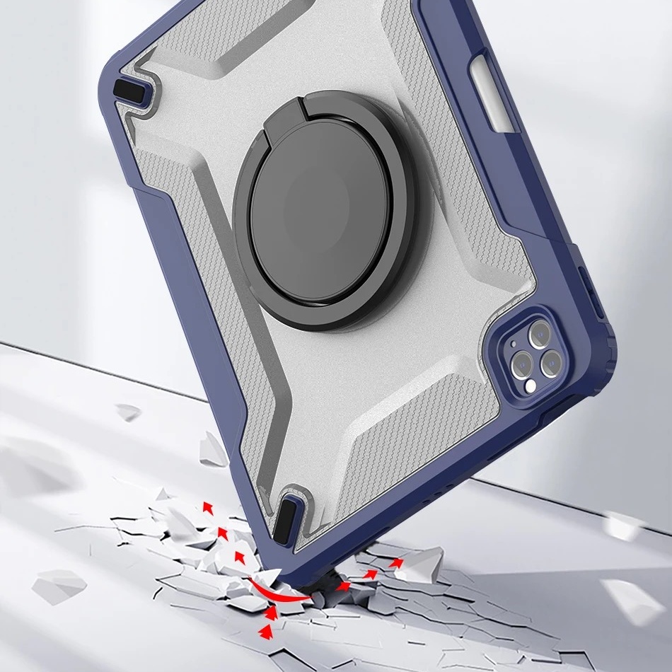 Ốp Lưng Kèm giá đỡ WIWU Mecha Rotative Stand Case Cho IPad Gen 9 / Pro 11 inch M1 / M2 , Air 4 / 5 10,9 inch - hàng chính hãng