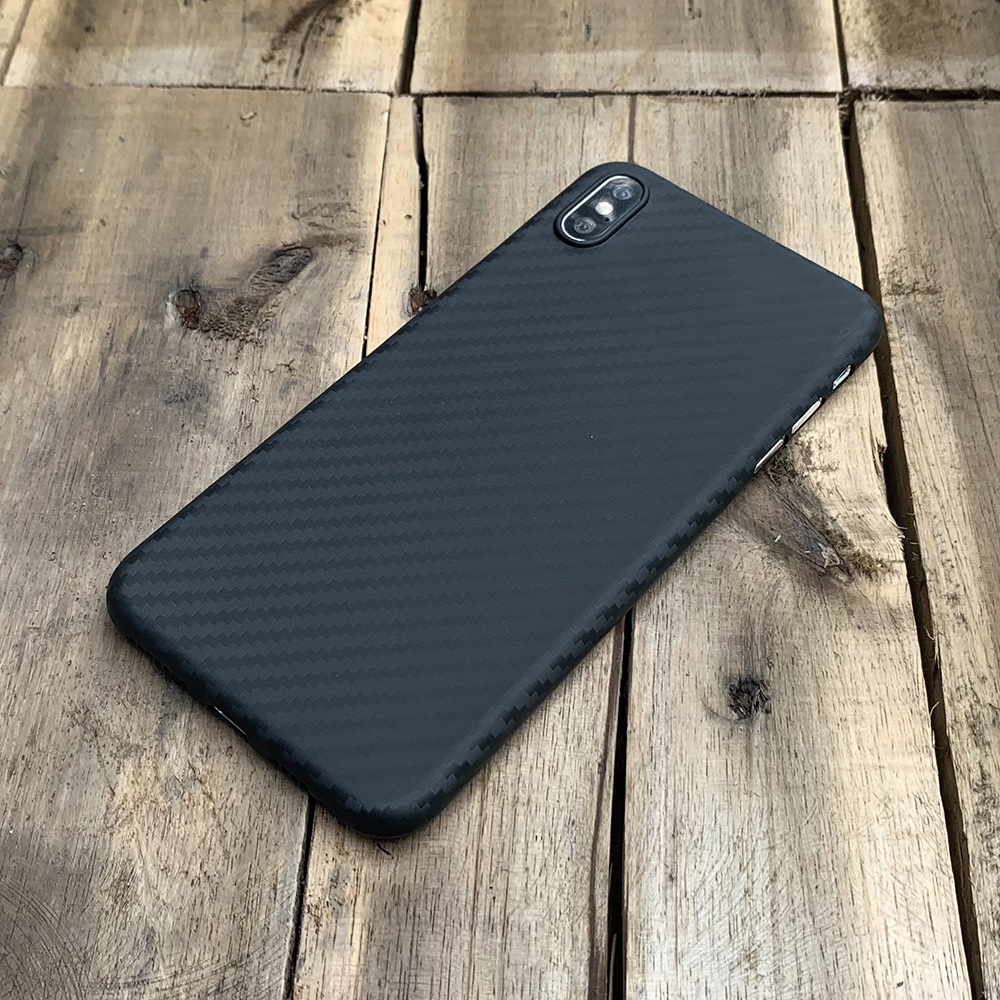 Hình ảnh Ốp lưng siêu mỏng, vân carbon dành cho iPhone XS Max - Màu đen